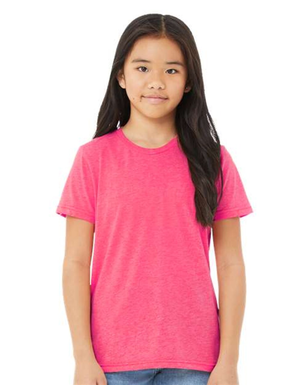 BELLA + CANVAS Youth Triblend Soft Blend Retail Fit Unisex Kids Casual Everyday T-Shirt